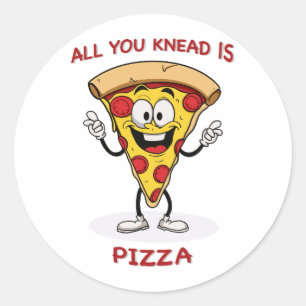 Adesivo Redondo Tudo que você ajoelhou é pizza