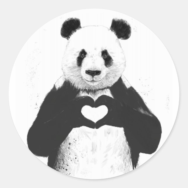 Adesivo Redondo Tudo que você precisa é amor (Frente)