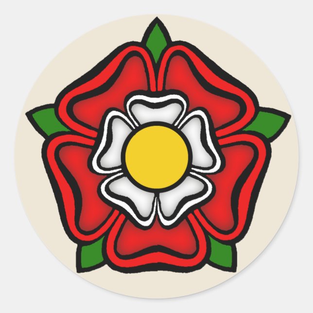 Adesivo Redondo Tudor Rosa da Inglaterra, Emblem de Royalty