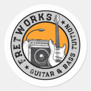 Adesivo Redondo Tuição de Violão e Bass - Fret Works