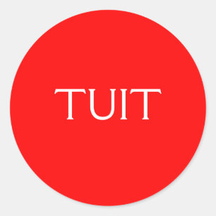 Adesivo Redondo TUIT vermelho