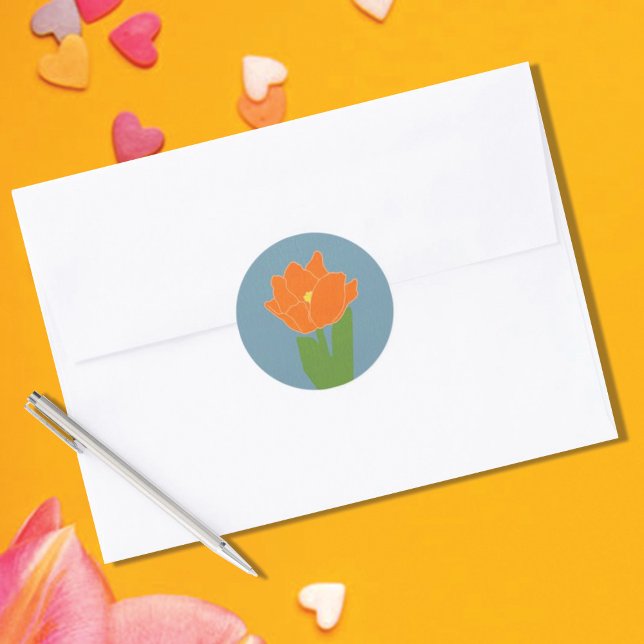 Adesivo Redondo Tulip da páscoa (Criador carregado)