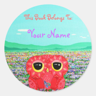 Adesivo Redondo Tulip Love Affair - Este Livro Pertence A