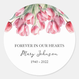 Adesivo Redondo Tulip Memorial Funeral Classic Round Sticker