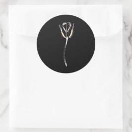 Adesivo Redondo Tulipa - Ilustração Elegante