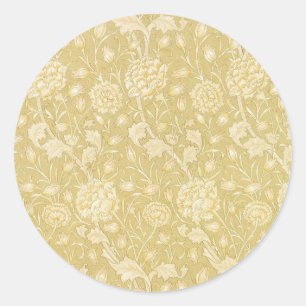 Adesivo Redondo Tulipas Selvagens por William Morris, Arte de Flor