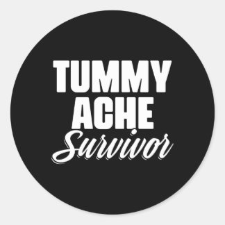 Adesivo Redondo Tummy Ache Survivor Tummy Ache Stomach Ache
