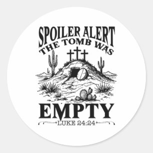 Adesivo Redondo Túmulo de Alerta para Criminosos Cristãos Religios