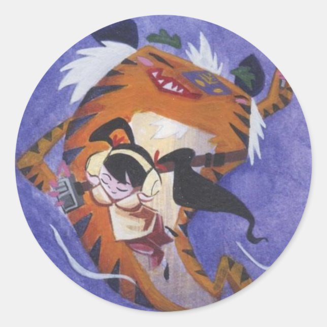 Adesivo Redondo Tune Em Xangai (Frente)