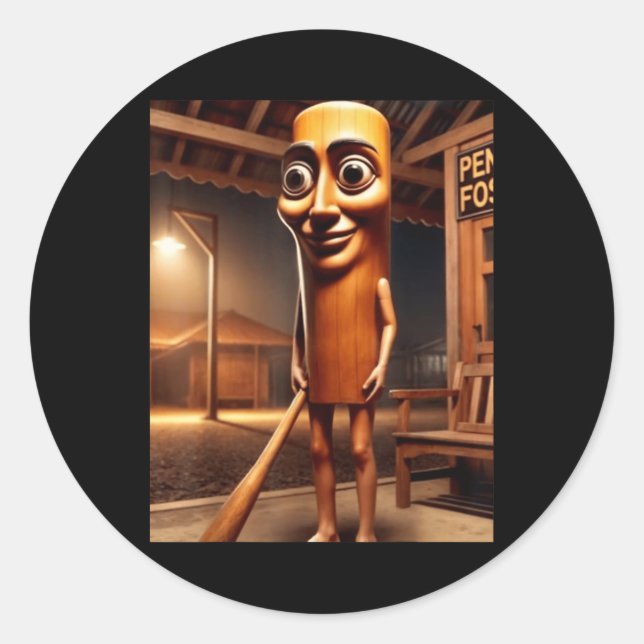 Adesivo Redondo Tung Tung Sahur (Frente)