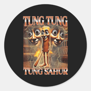 Adesivo Redondo Tung Tung Sahur