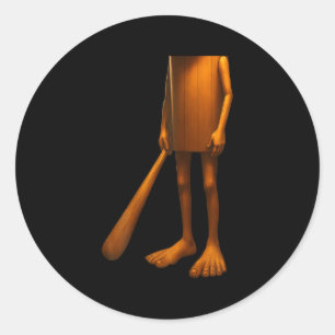 Adesivo Redondo Tung Tung Sahur Itália Brainrot Halloween Co