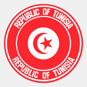 Adesivo Redondo Tunisia Round Emblem