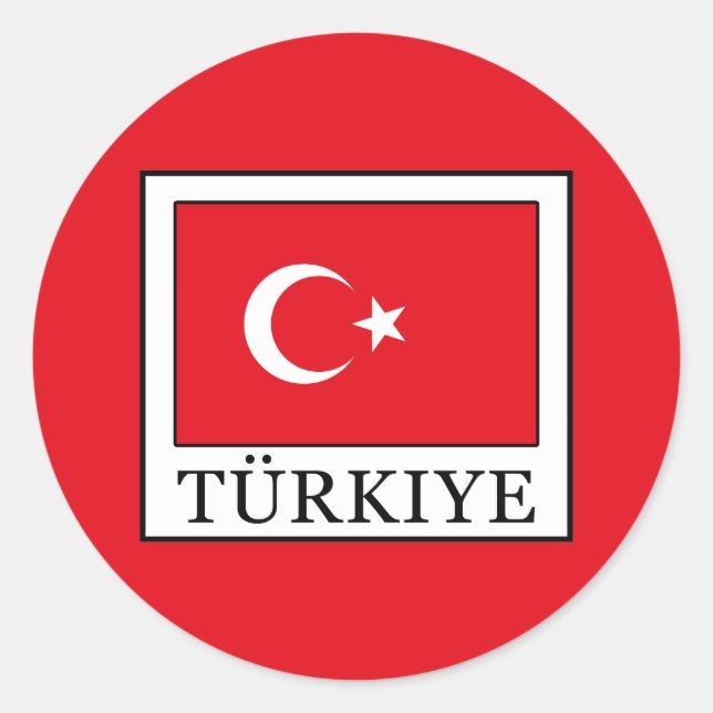 Adesivo Redondo Türkiye (Frente)