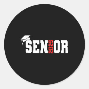 Adesivo Redondo Turma De 2025 Senior 2025 Volta às Aulas 2025 Grad