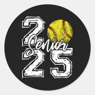 Adesivo Redondo Turma De 2025 Softbol Veterano 2025 Volta às Aulas