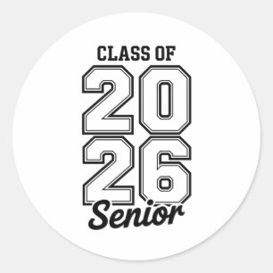 Adesivo Redondo Turma De 2026 Senior 26 Graduação Graduado