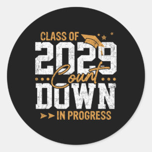 Adesivo Redondo Turma de 2029 Contagem Regressiva Graduando Divers