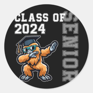 Adesivo Redondo Turma de formatura de 2024 bigfoot colégio ensino