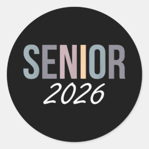 Adesivo Redondo Turma de formatura de 2026 veterano 2026 ensino mé