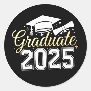 Adesivo Redondo Turma de Graduados de 2025 Graduado