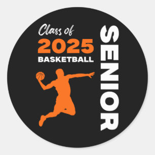 Adesivo Redondo Turma Sênior De 2025 Basquete Esportes Seniores Me
