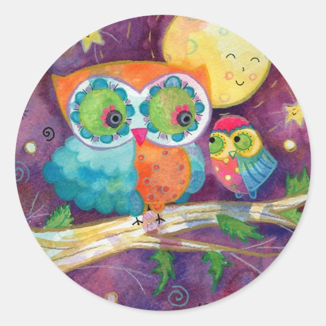 Adesivo Redondo Turno da Noite (Frente)