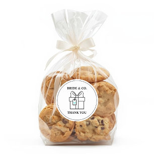 Adesivo Redondo Turquesa Chá de panela Bride & Co.