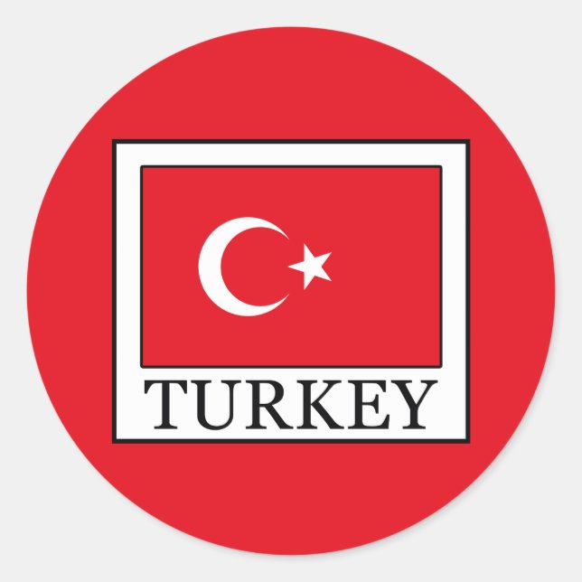 Adesivo Redondo Turquia (Frente)