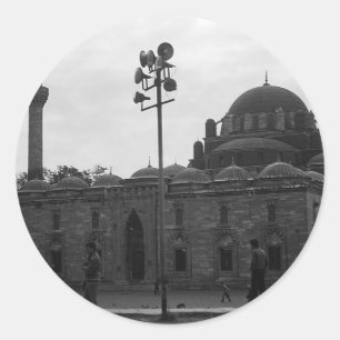 Adesivo Redondo Turquia Antiga Istambul mesquita camii Beyazit Can