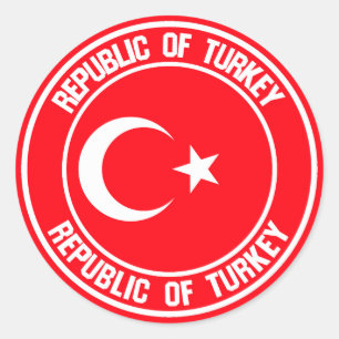 Adesivo Redondo Turquia Round Emblem