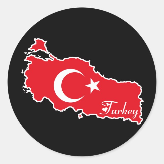 Adesivo Redondo Turquia Sticker (Frente)