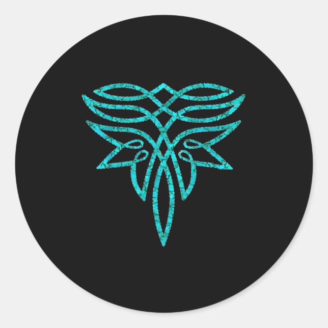 Adesivo Redondo Turquoise Boot Boot Stittching Western Cowgirl Wom (Frente)