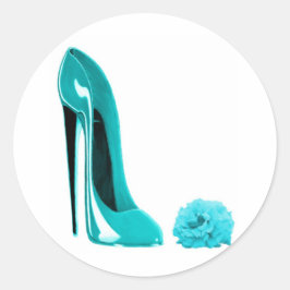 Adesivo Redondo Turquoise Stiletto Calçado