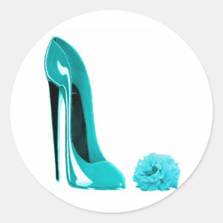 Adesivo Redondo Turquoise Stiletto Calçado