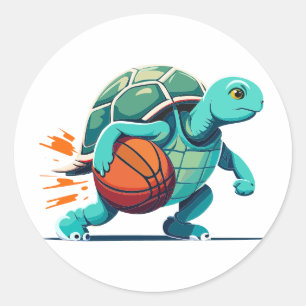 Adesivo Redondo Turtle Baller