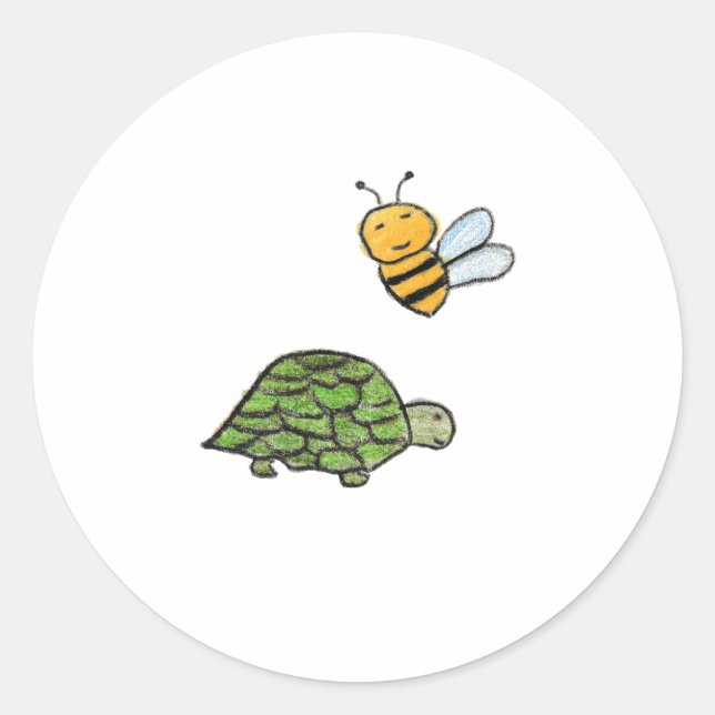 Adesivo Redondo Turtle Bumblebee (Frente)