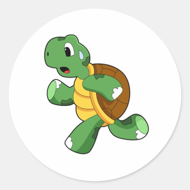 Adesivo Redondo Turtle como Jogger em Runger (Frente)
