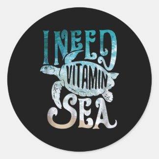 Adesivo Redondo Turtle Lover | Preciso De Vitamina E Tartarugas