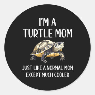 Adesivo Redondo Turtle Mãe Definição Engraçada Tartaruga Animais M