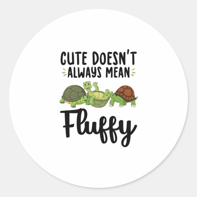 Adesivo Redondo Turtles Pets | Turtle Tortoise Animals Pet Gift (Frente)