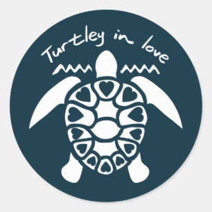 Adesivo Redondo Turtley In Love - Turtle