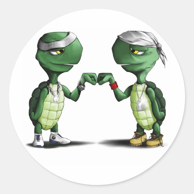 Adesivo Redondo Turttles (Frente)