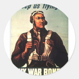 Adesivo Redondo Tuskegee Airmen, Red Tail War bond