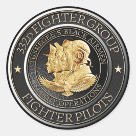 Adesivo Redondo Tuskegee Red Tail Airmen 332d Fighter Group