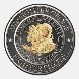 Adesivo Redondo Tuskegee Red Tail Airmen 332d Fighter Group