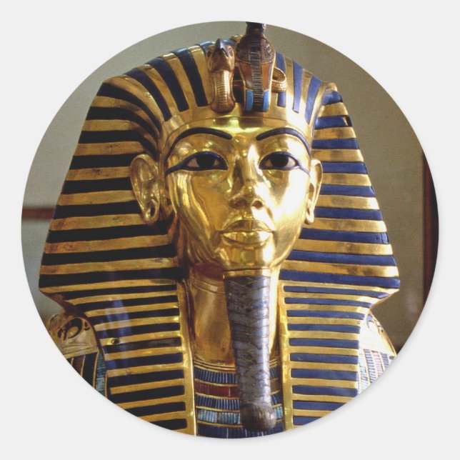 Adesivo Redondo Tutankhamun - Máscara de enterro (Frente)