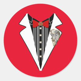 Adesivo Redondo Tuxedo- Casamento Steampunk