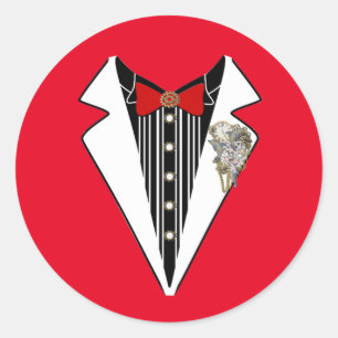 Adesivo Redondo Tuxedo- Casamento Steampunk