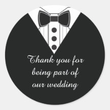 Tuxedo De Casamento Obrigado Pelos Stickers